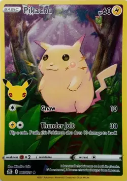 005/025 PIKACHU HOLO RARE CELEBRATIONS POKEMON CARD - Image 1