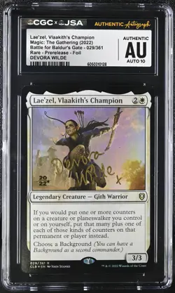 MTG Prerelease Cards CGC AU Lae'zel, Vlaakith's Champion - Devora Wilde Auto - Image 1