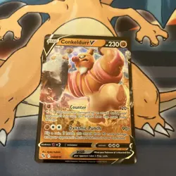 Pokemon TCG Conkeldurr V Holo Ultra Rare Card Pokemon Go 040/078 Near Mint - Image 1