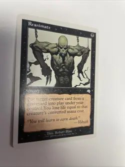 Reanimate x1 MTG Battle Royale (Tempest) Magic Light Play LP English Free Ship - Image 3