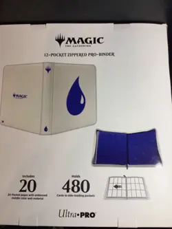 Ultra Pro Binder 12 Pocket Zip Magic the Gathering Mana Island White Blue - Image 3