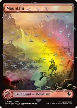 (Foil) Mountain (Chocobo Track Foil) (481) Commander: FINAL FANTASY Mtg NM - Image 1