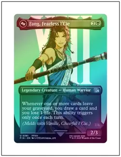 Fang, Fearless l'Cie (Borderless) #381 (Foil) (NM) Final Fantasy FIN Magic MTG - Image 1