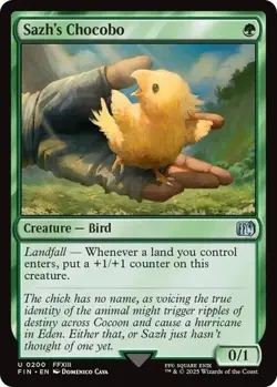 NM Sazh's Chocobo, MTG, Final Fantasy, Magic the Gathering, 200 - Image 1
