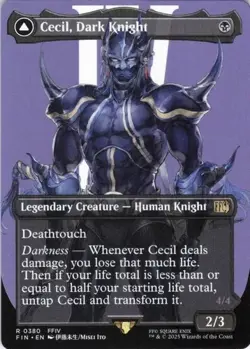MTG Cecil, Dark Knight (Borderless) (380) | NM | Final Fantasy {FIN} - Image 1