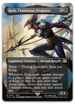Kain, Traitorous Dragoon (Borderless) #316 (NM) Final Fantasy FIN Magic MTG - Image 1