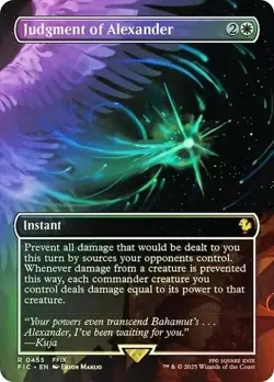 Judgment of Alexander (Borderless) FIC #455 - MTG Commander: Final Fantasy Foil - Image 1