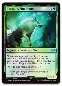 Torgal, A Fine Hound #208 (Foil) (NM) Final Fantasy FIN Magic MTG - Image 1