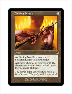 1x Pithing Needle, Retro Frame, Magic MTG NM - Image 1