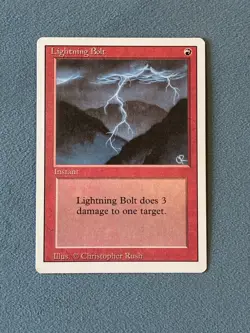 Lightning Bolt, Revised Edition, Magic the Gathering MTG - Image 1
