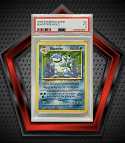 Blastoise *PSA 3* 1999 Pokemon Game Holo #2 VG - Image 1
