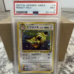 Pokemon 1997 Jungle Pidgeot Holo Rare PSA 9 #018 Japanese TCG Stage 2 - Image 1