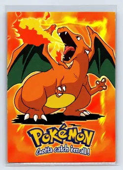 Pokemon Topps #06 Charizard E6 of 12 Non-Holo Vintage 1999 Blue Logo - Image 1