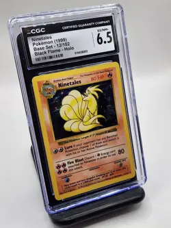 Ninetales - Pokemon Base Set Black Flame Holo 12/102, EX/NM+ (CGC 6.5) - Image 1