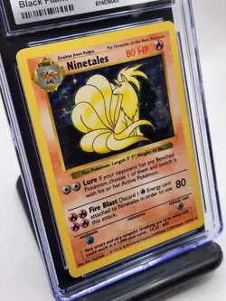 Ninetales - Pokemon Base Set Black Flame Holo 12/102, EX/NM+ (CGC 6.5) - Image 2