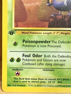 Gloom 37/64 Jungle Set 1st Edition 1999 Vintage Pokemon TCG - Image 2