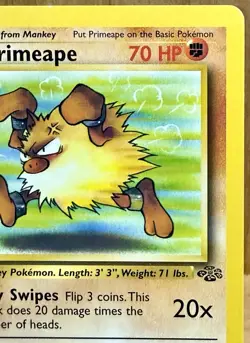 Primeape 43/64 Jungle Set 1st Edition 1999 Vintage Pokemon TCG LP/MP - Image 4