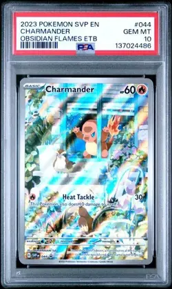 2023 Pokemon Obsidian Flames Charmander #044 ETB Promo PSA 10 - Image 1