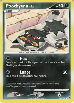 Poochyena 86/127 Platinum Common regular NM Pokemon TCG - Image 1