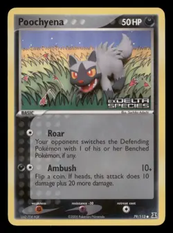 Moderately Played Poochyena 79/113 Reverse Holo EX Delta Species Common - Image 1