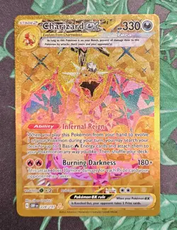 Charizard ex 228/197 Sv03: Obsidian Flames Holo Pokemon Gold Hyper Rare - LP - Image 1