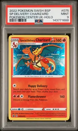 PSA 9 Special Delivery Charizard SWSH075 Pokemon Centre Black Star Promo MINT - Image 1