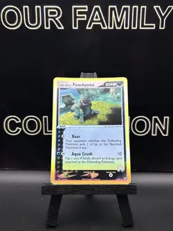 Team Aqua's Poochyena 55/95 EX Team Magma Vs Team Aqua Reverse Holo Pokemon LP - Image 1