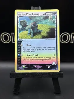 Team Aqua's Poochyena 55/95 EX Team Magma Vs Team Aqua Reverse Holo Pokemon LP - Image 2