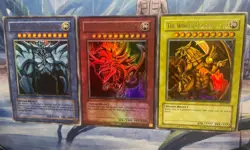 Ultra Rare Egyptian God Set GBI-001 GBI-002 GBI-003 Promo - FOIL BLEED - NM / M - Image 1