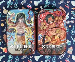One Piece Mini Tin Pack Set Vol 1 TS-01 Go ld Roger ARTWORK TINS ONLY (2 Tins) - Image 1