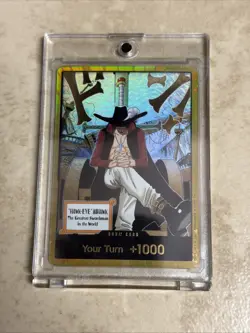 One Piece TCG Gold Frame DON!! Dracule Mihawk OP14 ENGLISH - Image 1