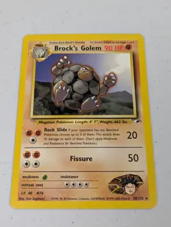 Brock's Golem - 20/132 - Rare Gym Heroes - Pokemon Card - NM - Image 1