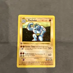 Pokemon Card - Machoke Base Set (Shadowless) 34/102 Uncommon 1st Edition - Image 1