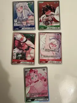 DIVINE CROSS Alliance Sage Holo Foil Lot Set of 5 SR Waifu Cards - Image 1