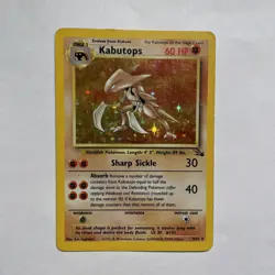 Pokemon TCG Kabutops Holo Rare Unlimited Card 9/62 Fossil WOTC 1999 - Image 1