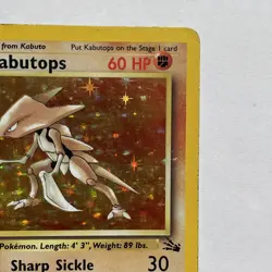 Pokemon TCG Kabutops Holo Rare Unlimited Card 9/62 Fossil WOTC 1999 - Image 4