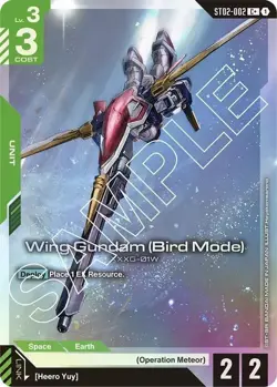 Wing Gundam (Bird Mode) Alternate Art Foil -ST02-002 C+ NM -Gundam TCG Card Game - Image 1