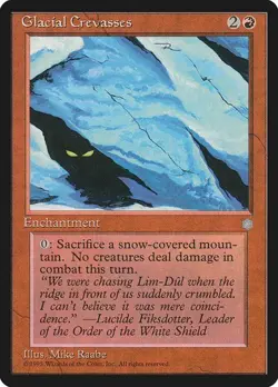 Ice Age NM/M Glacial Crevasses Red Enchantment Mtg Magic English Regular - Image 1