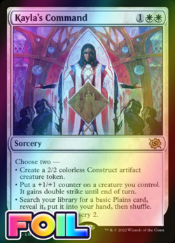 x1 Kayla's Command BRO MTG 9/287 FOIL RARE M/NM 1x - Image 1
