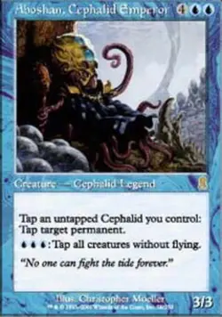MTG Aboshan, Cephalid Emperor - Foil, Odyssey, Heavily Played, English - Image 1