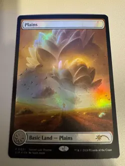 Magic MTG Plains MagicCon Foil Borderless Lotus Secret Lair Promo SLP 0031 NM - Image 1