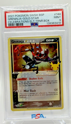 🔥Pokemon Greninja TCG Gold Star Holo Card SWSH144 PSA 9 Celebrations Promo🔥 - Image 2