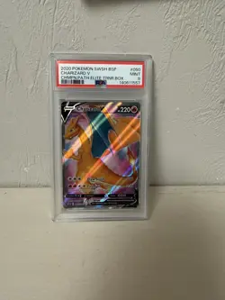 Pokemon Charizard V SWSH050 SWSH: Sword & Shield Promo Full Art Holo PSA 9 - Image 1