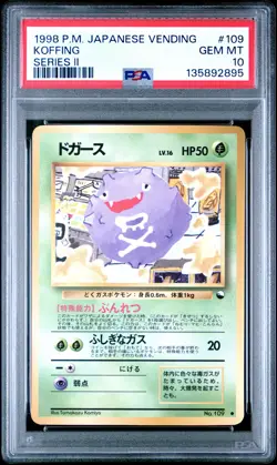 1998 POKEMON JPN VENDING SER II #109 KOFFING PSA 10 - Image 1