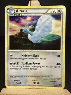 2010 Pokemon HeartGold & SoulSilver Triumphant Altaria Holo #2/102 SWIRL - Image 1