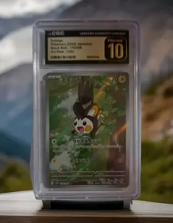 Pokemon Emolga 116/086 SV11B: Black Bolt Art Rare Holo Japanese CGC 10 - Image 1