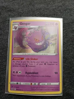 Pokemon TCG Gengar 085/202 Sword & Shield Base Set Holo Rare NM - Image 4
