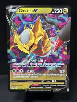 Pokemon Giratina V #130/196 Ultra Rare Full Art Lost Origin Near Mint - Image 1