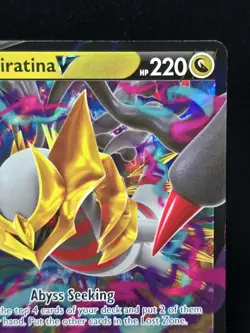 Pokemon Giratina V #130/196 Ultra Rare Full Art Lost Origin Near Mint - Image 3