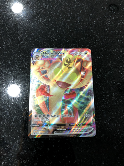 Pokemon Meowth VMAX SWSH005 Sword & Shield Holo Black Star Promo LP - Image 1